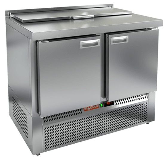 SLE1-11GN (1/3) стол для салатов  охл.(+2+10), 2 двери, 1000х700х850мм, ниж.распол.агрегата